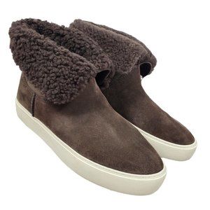 Ugg Women's 11 Brown Plush Lynus Suede Shearling Lining Boots